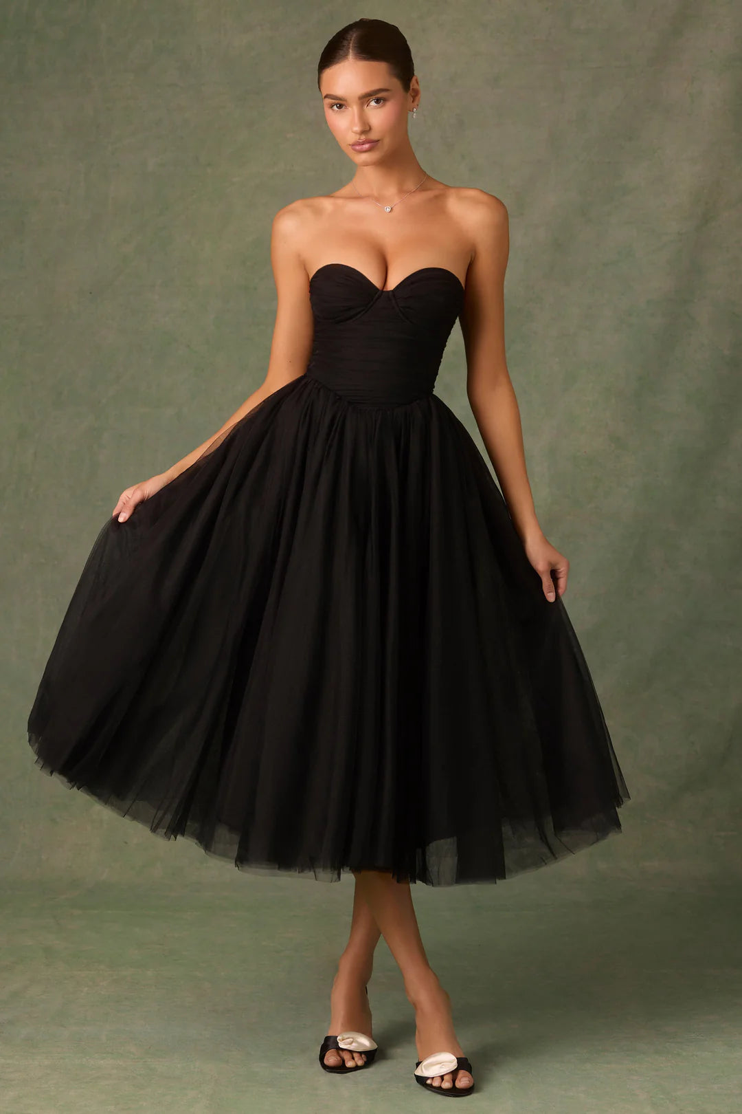 Tulle Corset Midaxi Dress
