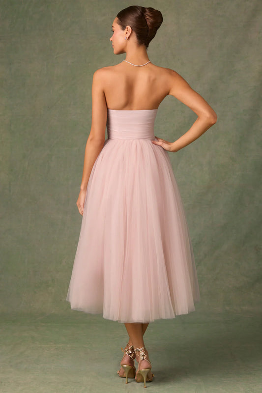 Tulle Corset Midaxi Dress