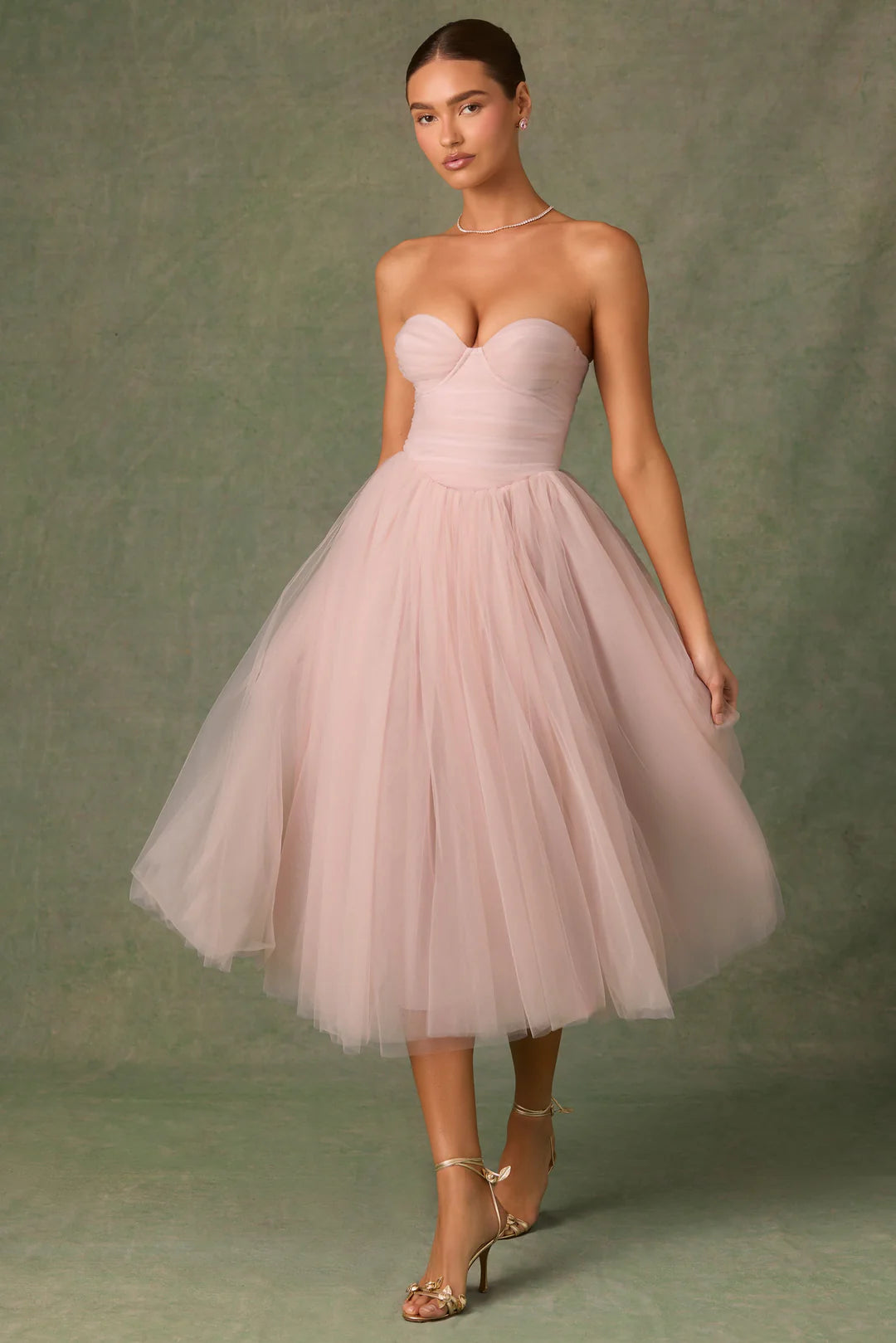 Tulle Corset Midaxi Dress