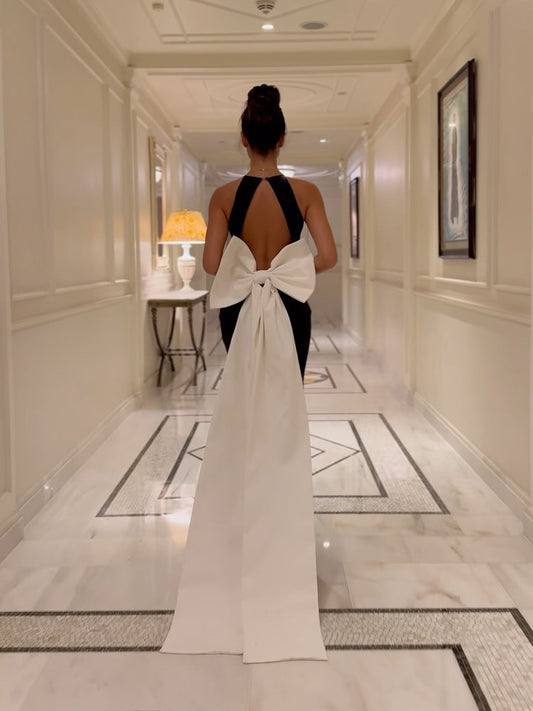 Emilia | Sleeveless Maxi Dress with Statement Bow
