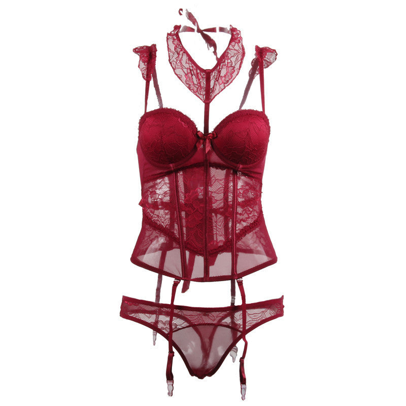 Lingerie Erótica Renda Modeladora Colete Traje Erótico