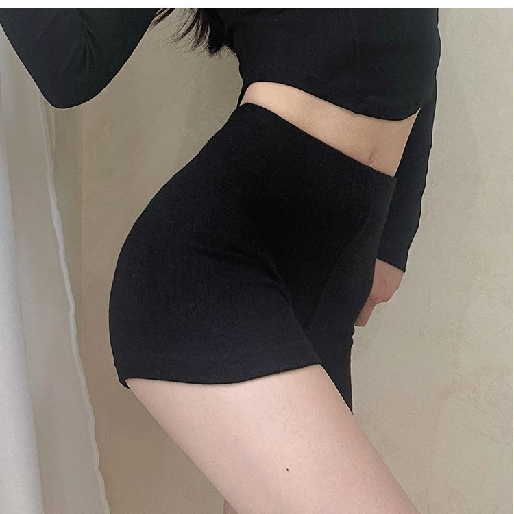 Pantalones cortos de fitness ajustados de cintura alta y levantamiento de cadera