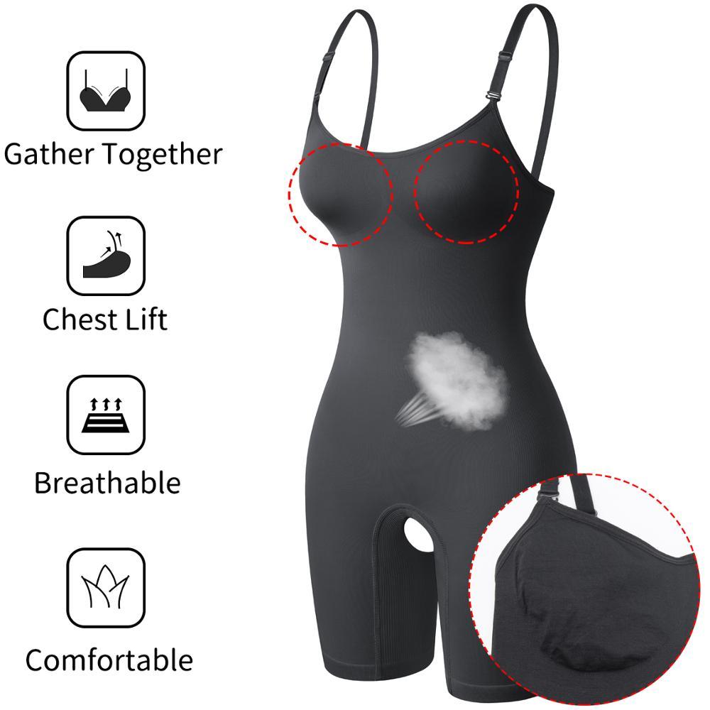 Body modelador feminino, modelador de corpo inteiro, controle de barriga, slim