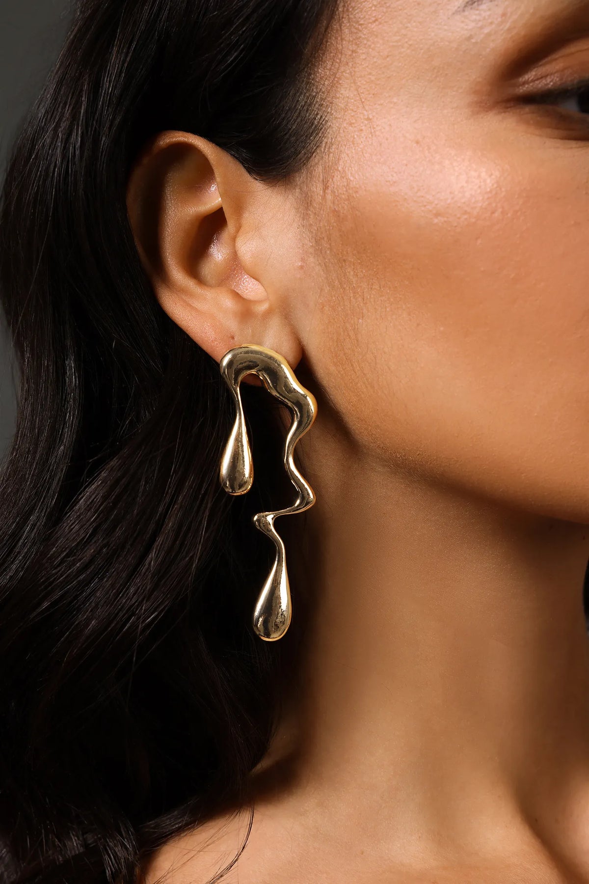 Rode | Abstract Sculptural Gold Drop Earrings