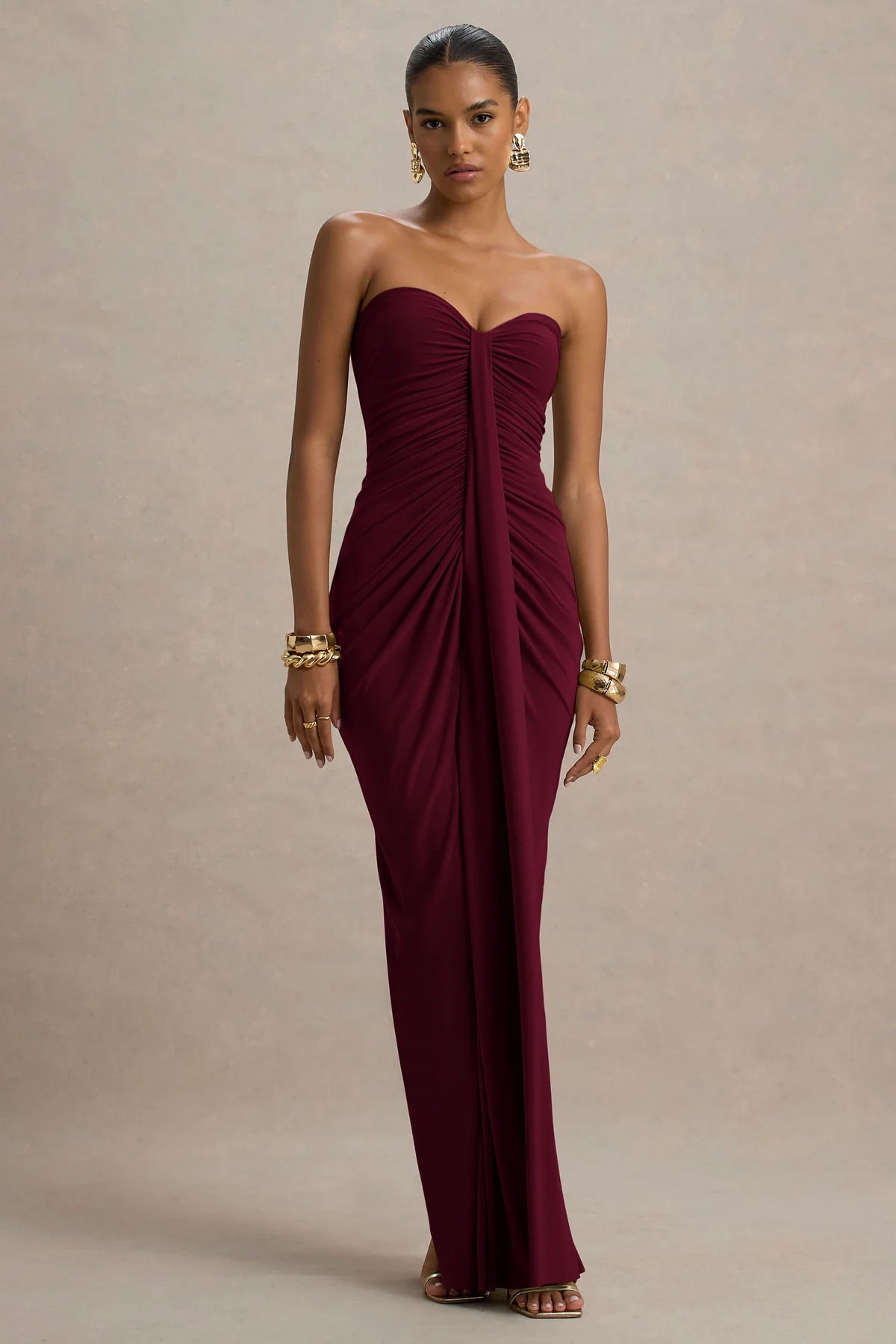 Esme | Sweetheart Ruched Wrap Maxi Dress