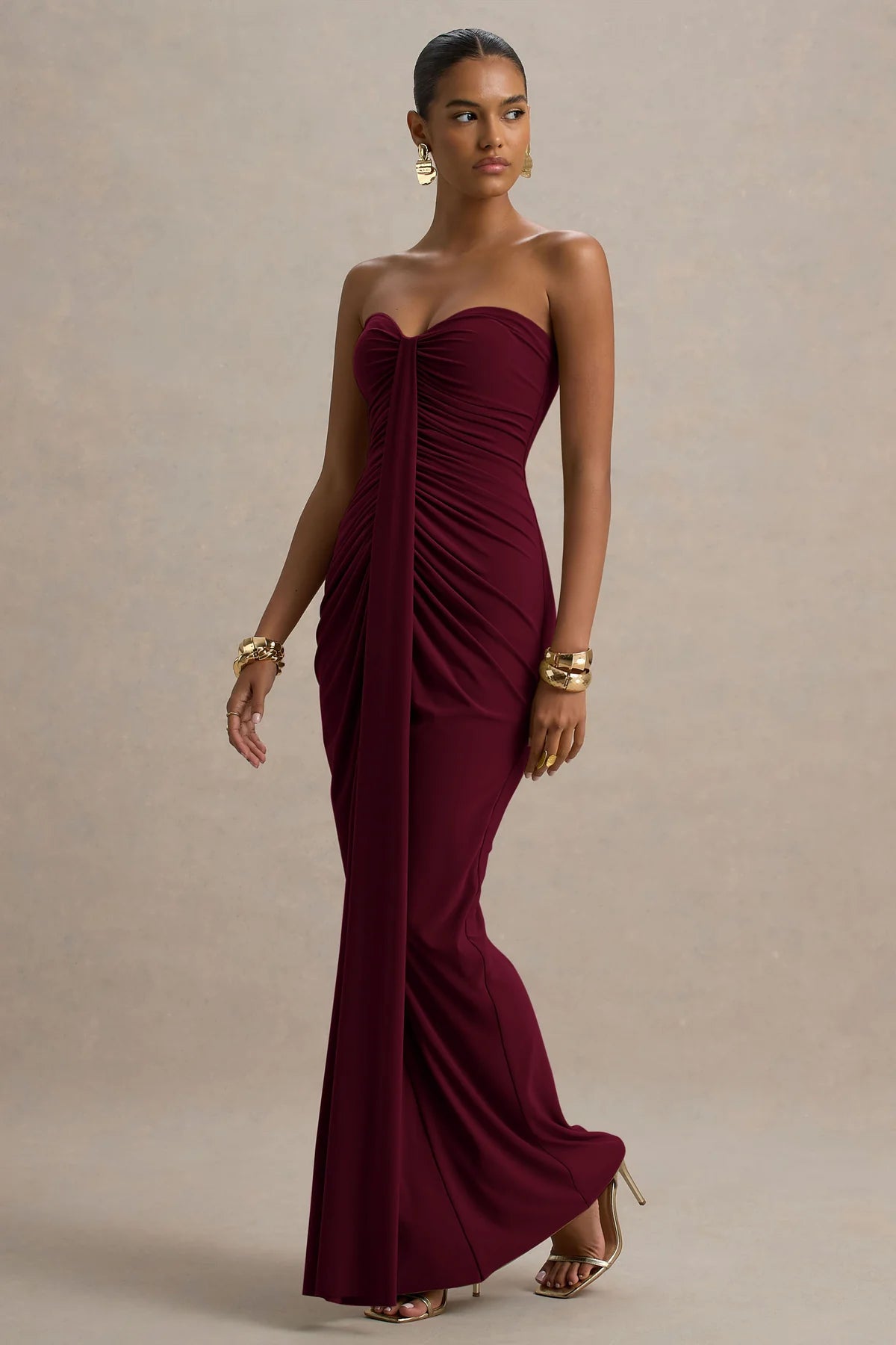 Esme | Sweetheart Ruched Wrap Maxi Dress