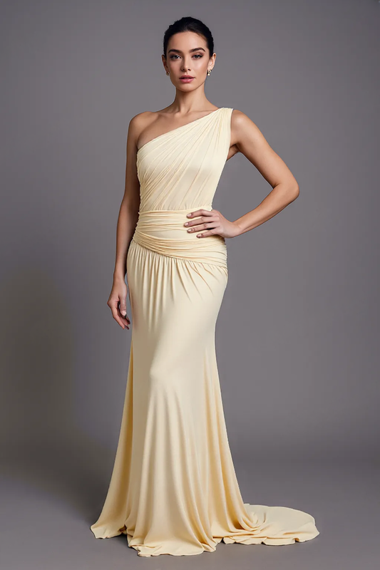 Isadora | Pleated One-Shoulder Dress
